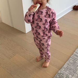 Matching set! Hugo loves tiki 2T pink horse